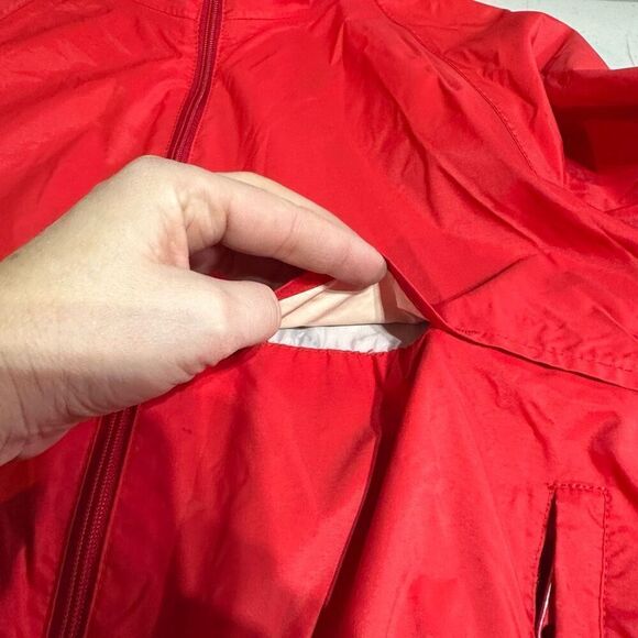 Vintage Helly Hansen Men’s Red Windbreaker Jacket Full Zip Small Hood Helly-Tech - Picture 9 of 10